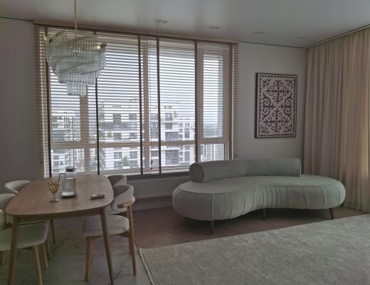 3-room apartment, 18th/21st floor, in the Alfarabi 27 residential complex, Bostandyk district, Alfarabi Seifullina