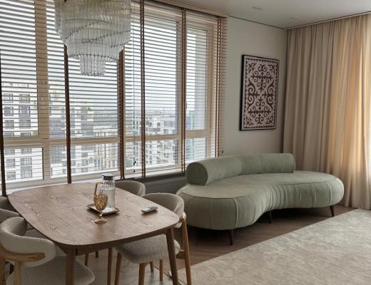 3-room apartment, 18th/21st floor, in the Alfarabi 27 residential complex, Bostandyk district, Alfarabi Seifullina